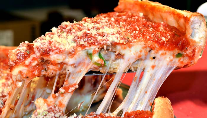 Frankie's Chicago Style Pizza and Sandwiches in Fletcher, MN thick crust pan pizza
